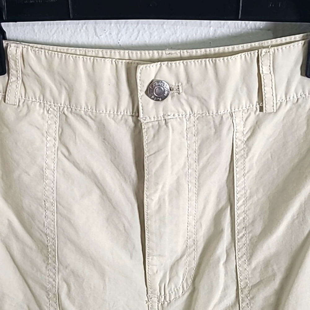 Calvin Klein Wide Leg Cream Cargo Pants, Size 8, NWT - Picture 2 of 10
